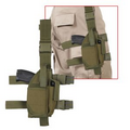 Deluxe Olive Drab Adjustable Drop Leg Tactical Holster